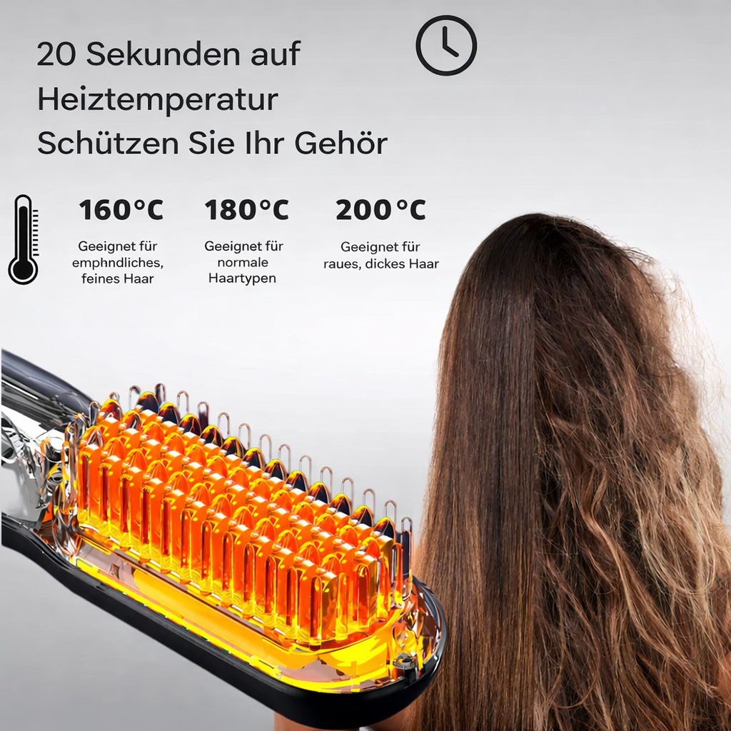 Wireless Hair Straightening Brush | Effortless Shine & Style