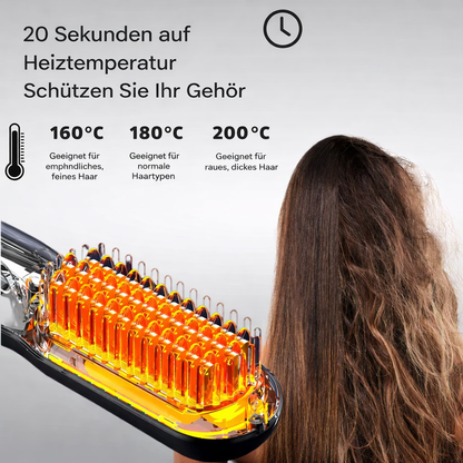 Wireless Hair Straightening Brush | Effortless Shine & Style