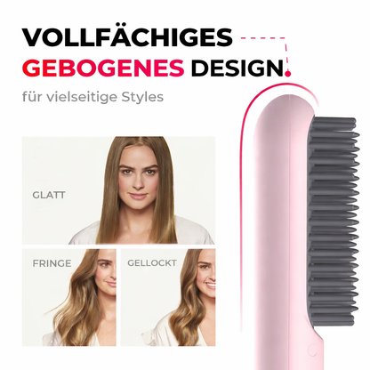 Wireless Hair Straightening Brush | Effortless Shine & Style
