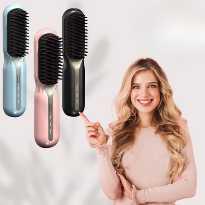 Wireless Hair Straightening Brush | Effortless Shine & Style