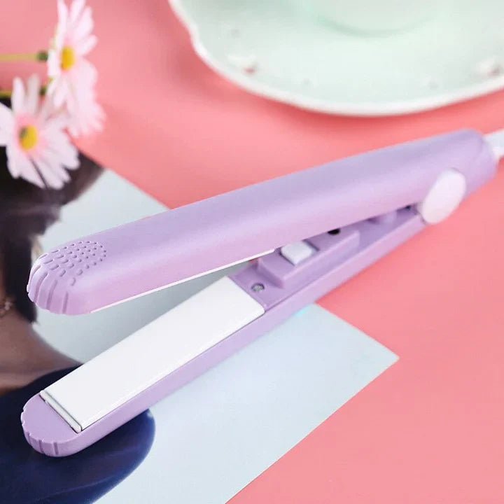 Compact Hair Styler | 2-in-1 Curling and Straightening Tool