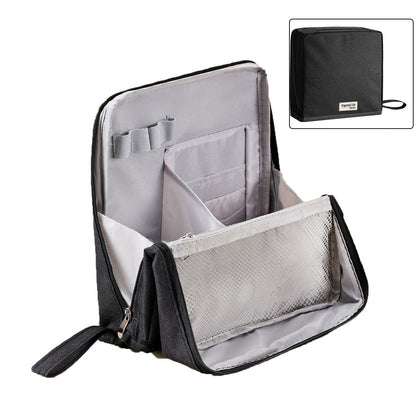 Compact Travel Makeup Organizer with Brush Holder | Waterproof & Leakproof