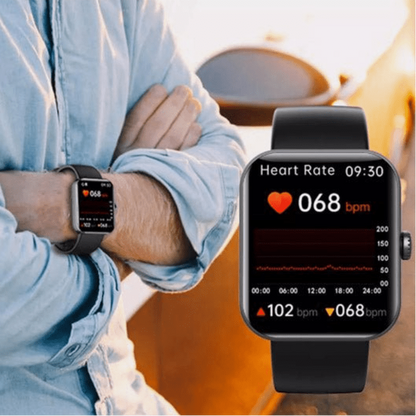 Health Smartwatch with Daily Wellness Tracking and Vital Signs Monitoring