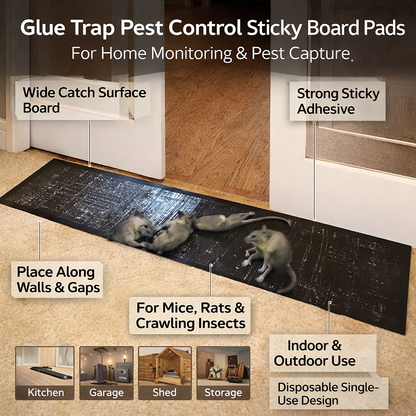 Indoor Pest Control Boards - Sticky Glue Traps for Mice and Rats