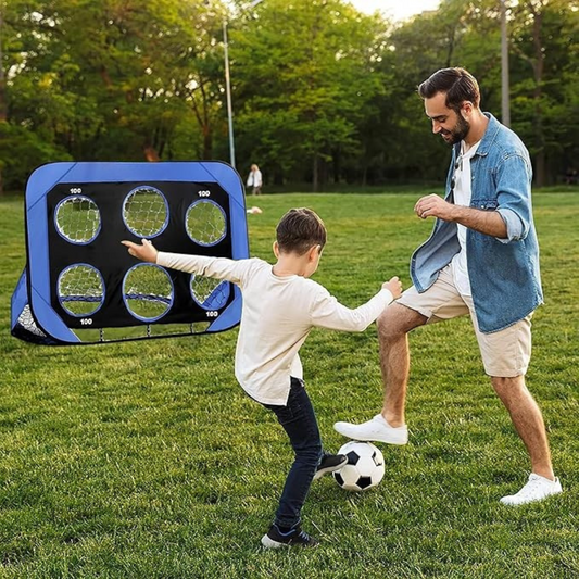 Children's Soccer Goal - Portable & Foldable - 4-in-1 Training Target - 120x80x80 cm