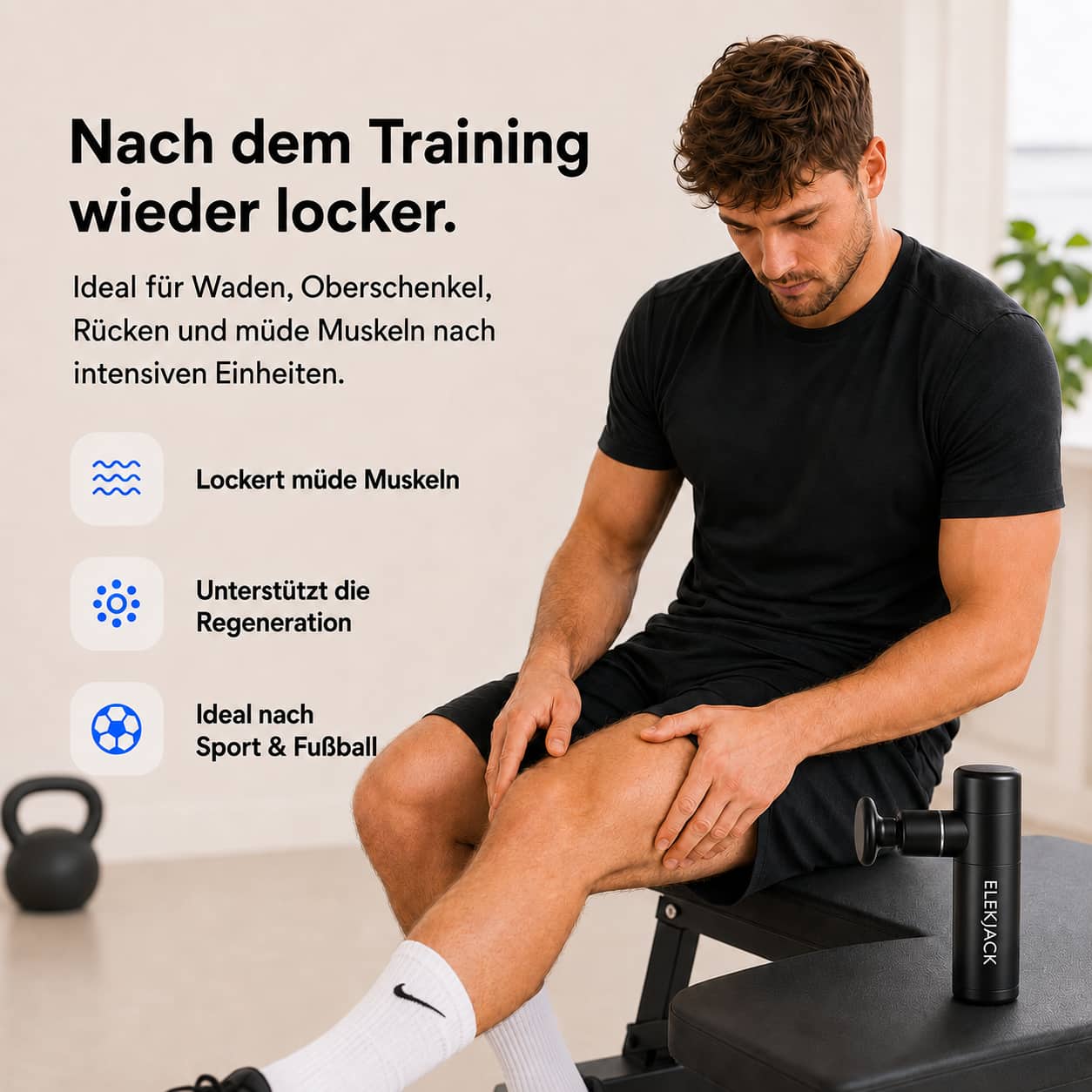 Compact Muscle Relief Gun with 4 Attachments & Intensity Settings