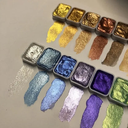 LumiPearl Shimmer Pigments | 10 or 20 Colors | Concentrated Mineral Powder | Watercolor & Art Paints | Intense Pearl Finish
