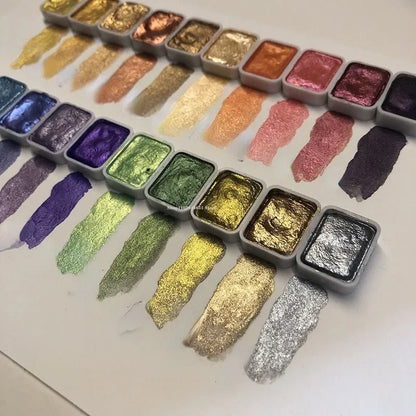 LumiPearl Shimmer Pigments | 10 or 20 Colors | Concentrated Mineral Powder | Watercolor & Art Paints | Intense Pearl Finish