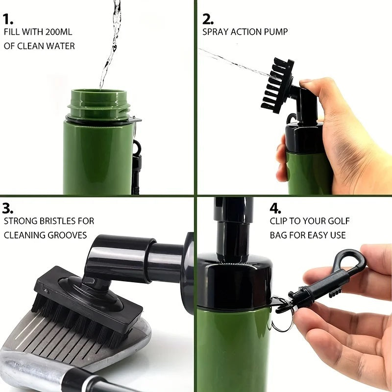 Compact Golf Club Cleaning Brush for Easy Portability