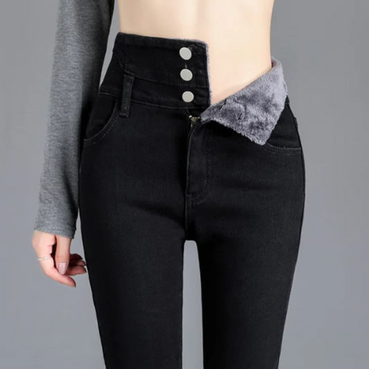 Cozy Fleece-Lined Skinny Jeans for Ultimate Comfort