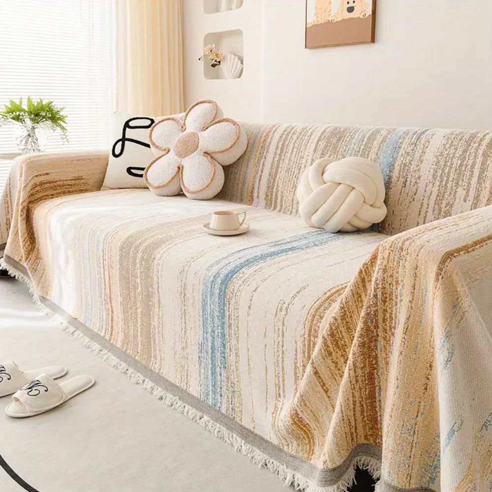 Elegant Stripe Protectant for Your Couch