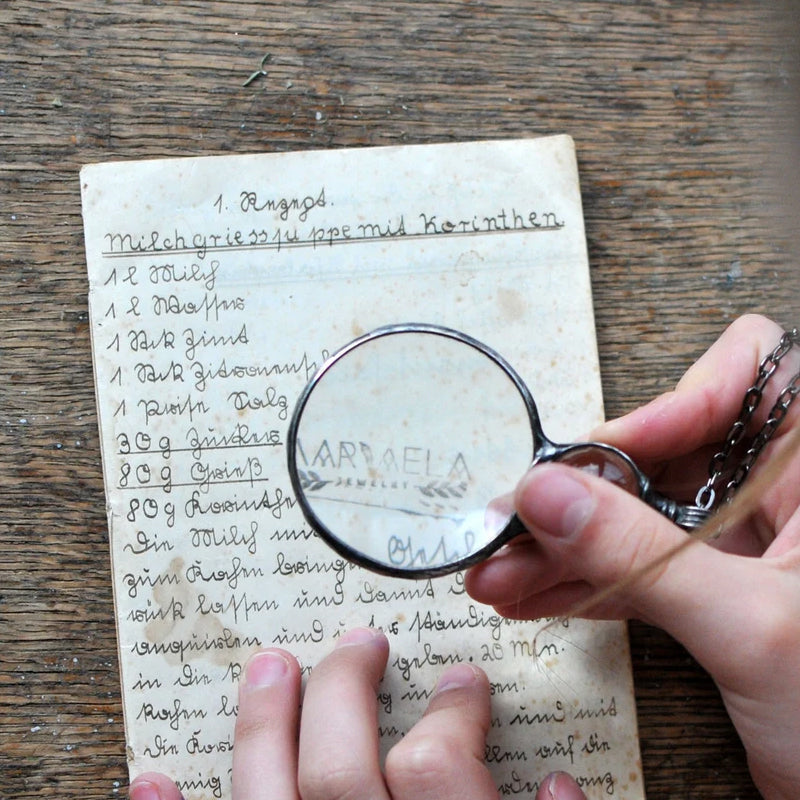 Necklace with Magnifying Pendant