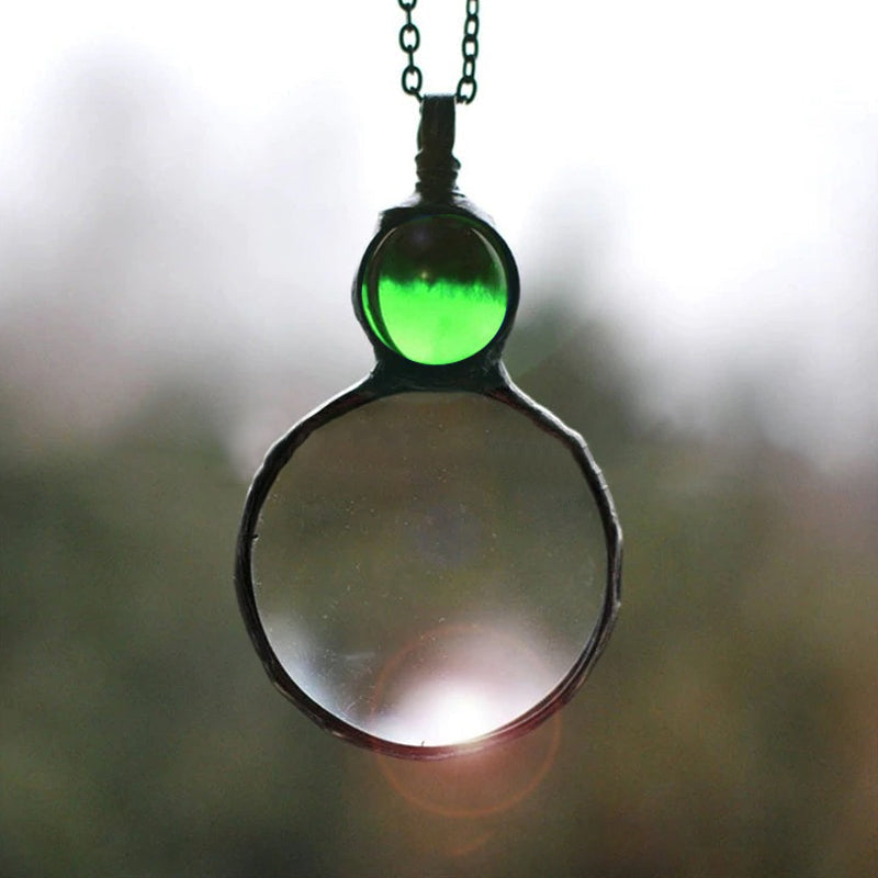 Necklace with Magnifying Pendant