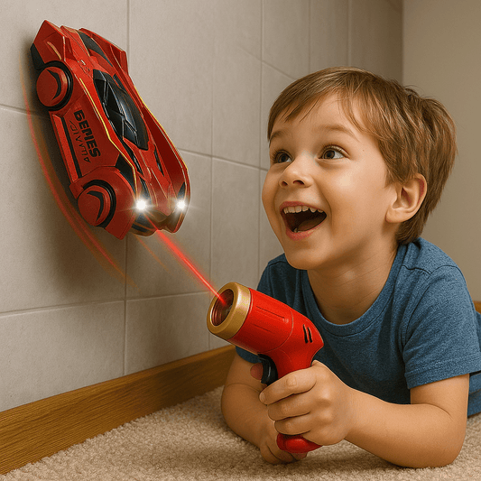Remote-Controlled Car for Wall Climbing with Laser Guidance
