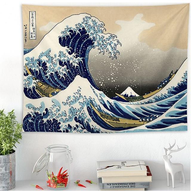 Kanagawa Great Wave Tapestry Wall Hanging
