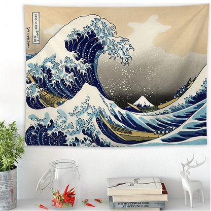 Kanagawa Great Wave Tapestry Wall Hanging