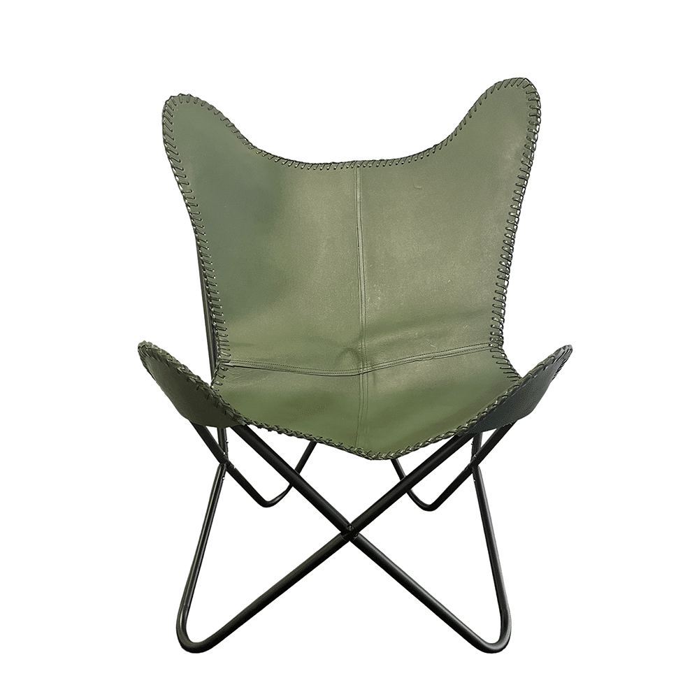 Genuine Leather Bat Chair in Various Colors Available