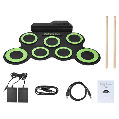 Compact Electronic Drumming Kit for On-the-Go Musicians