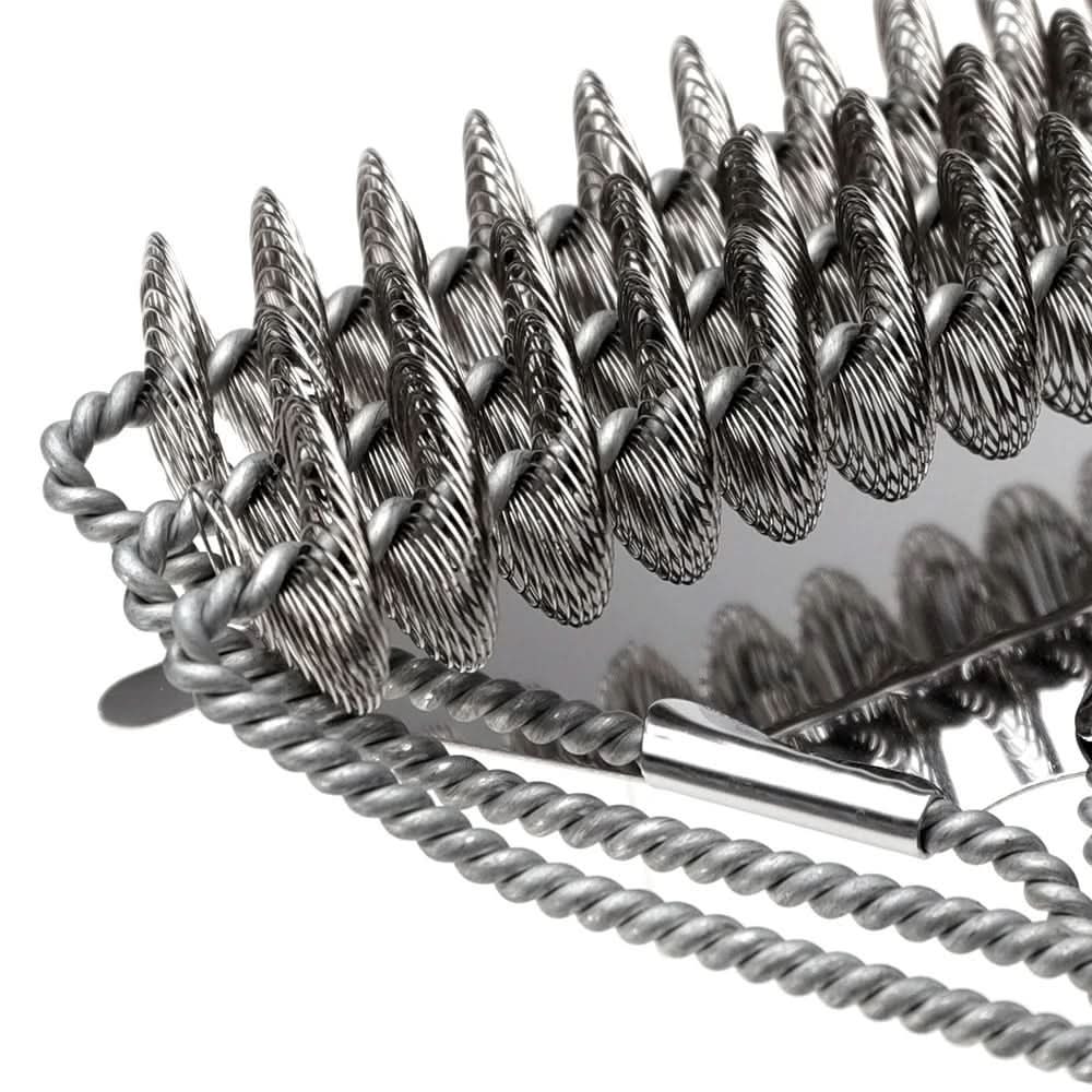 Bristle-Free Grill Cleaning Brush with Wide Scraper for Safety
