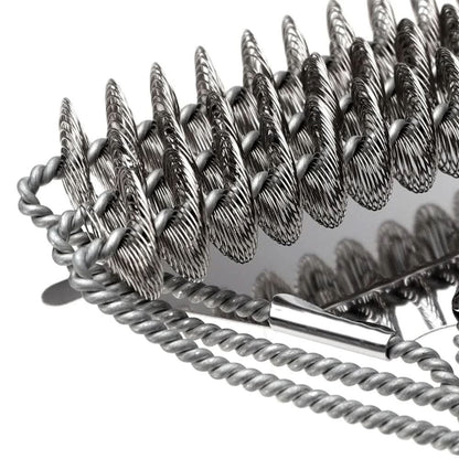 Bristle-Free Grill Cleaning Brush with Wide Scraper for Safety