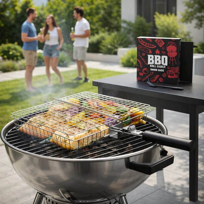 Grillkorb | Edelstahl | Gleichmäßige Wärmeverteilung | BBQWend