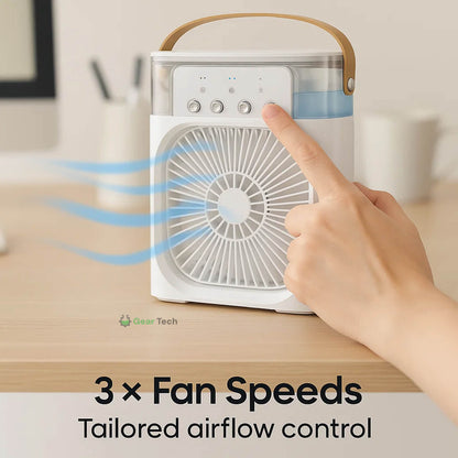 Portable 3-in-1 Air Cooler and Humidifier with Adjustable Fan Speeds