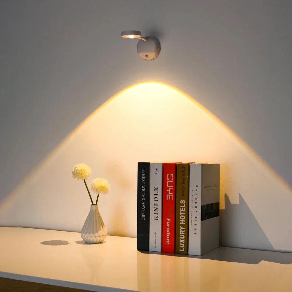360° Rotating LED Spotlight with Motion Sensor – Sleek Design