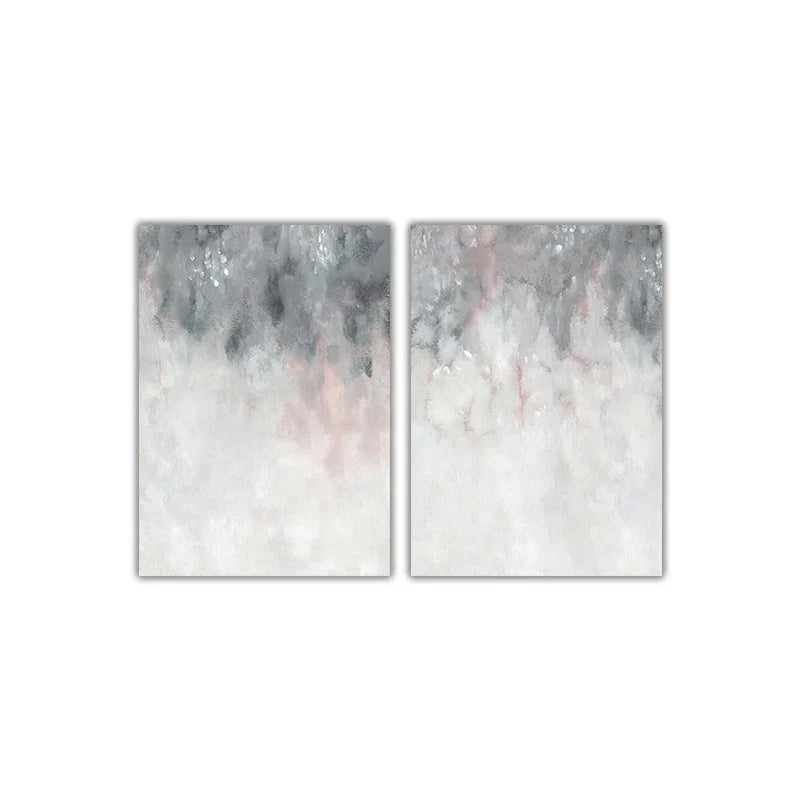 Elegant Pink and Gray Minimalist Canvas Art for Modern Spaces