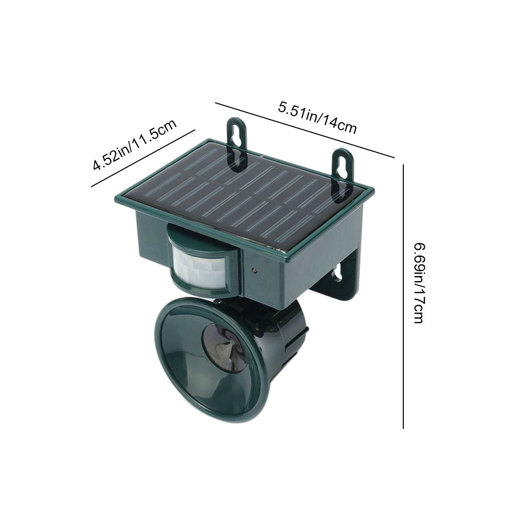 Motion-Activated Outdoor Bird Deterrent with Solar Power