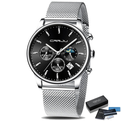 Sport Watch for Men with Metal Band