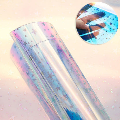 Iridescent PVC Faux Leather Jelly Material for Creative DIY Projects