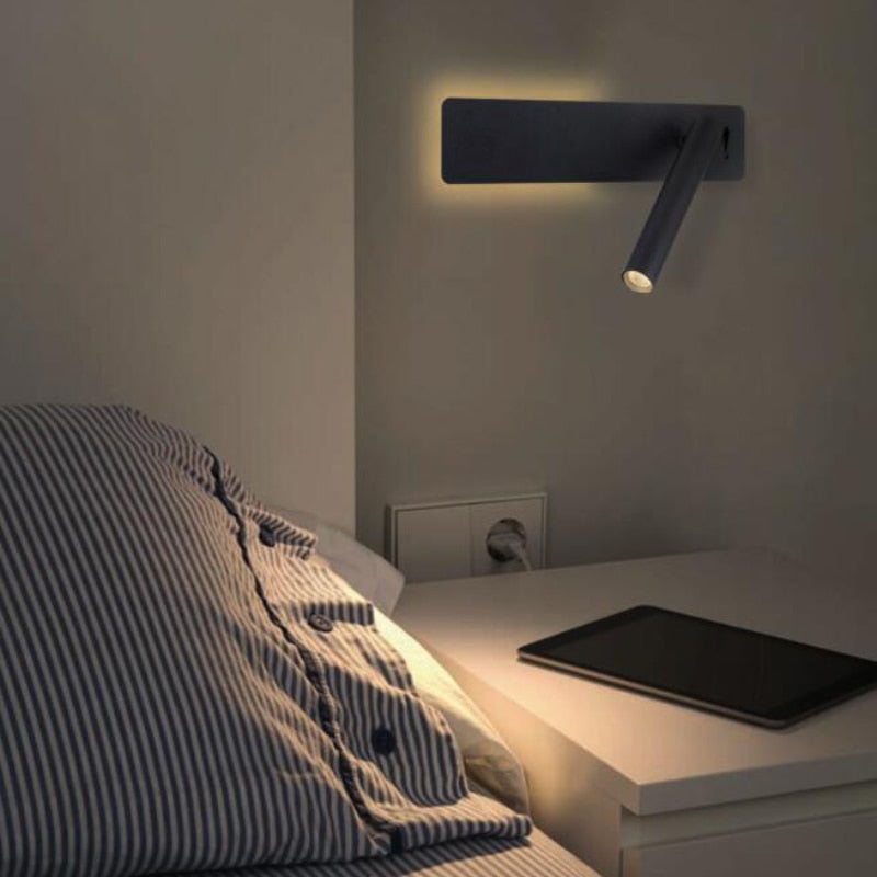 Bedroom Wall Lamp with Adjustable LED Light
