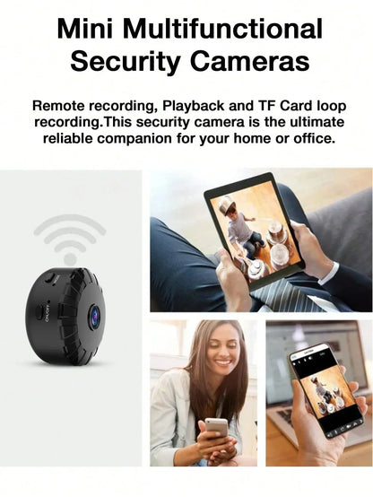 Compact Wireless Surveillance Camera with Night Vision & Motion Alerts