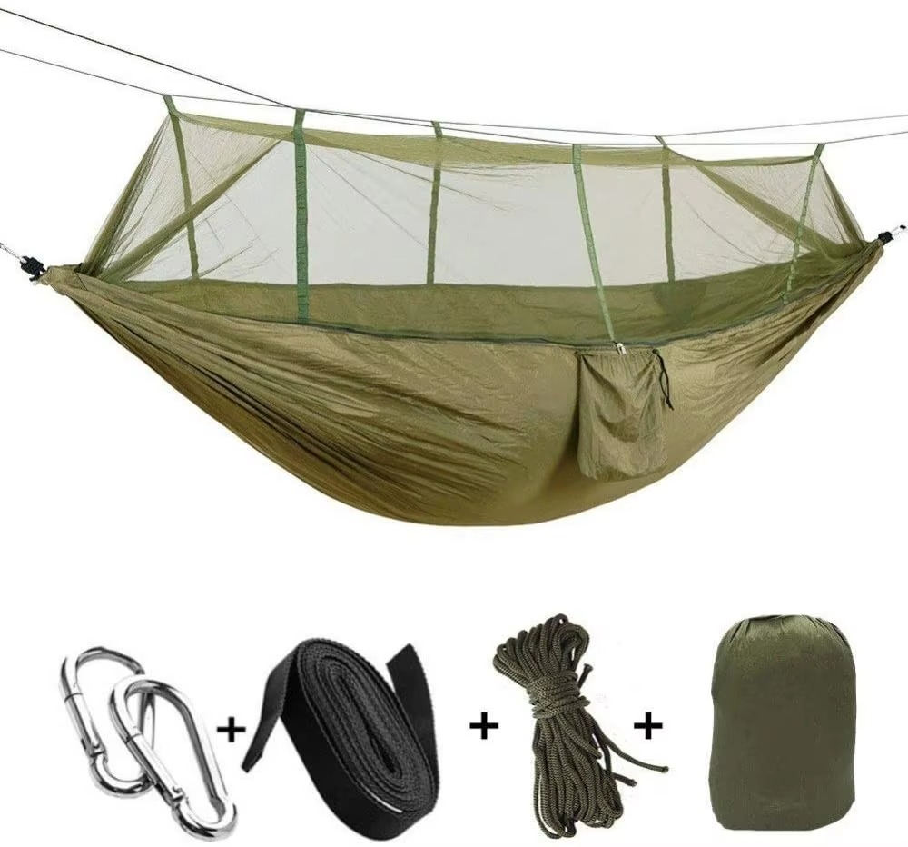 Camping Hammock for Two with Insect Protection Netting
