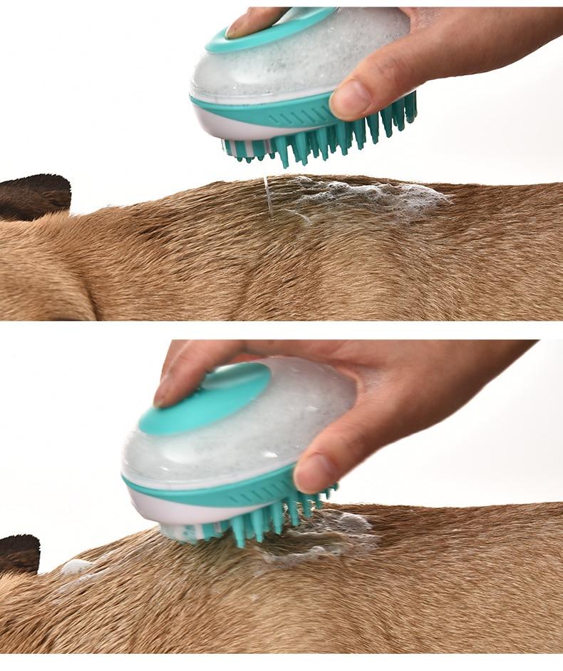 Dual-Function Dog Cleanser and Massager Tool
