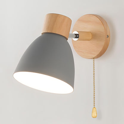 Wall Light in Scandinavian Design with Pull Switch Feature