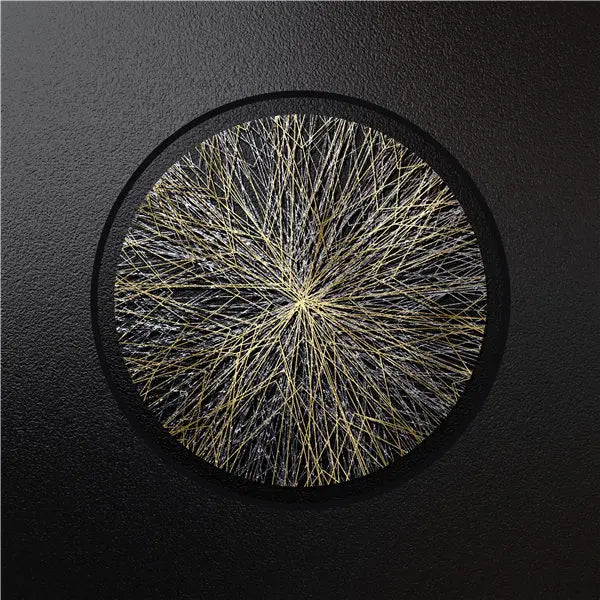 Modern Abstract Geometric Canvas Prints - Black and Gold Wall Art for Home and Office Decor