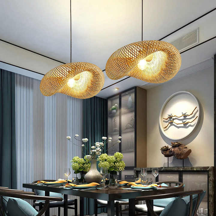 Natural Bamboo Pendant Light for Cozy Ambiance