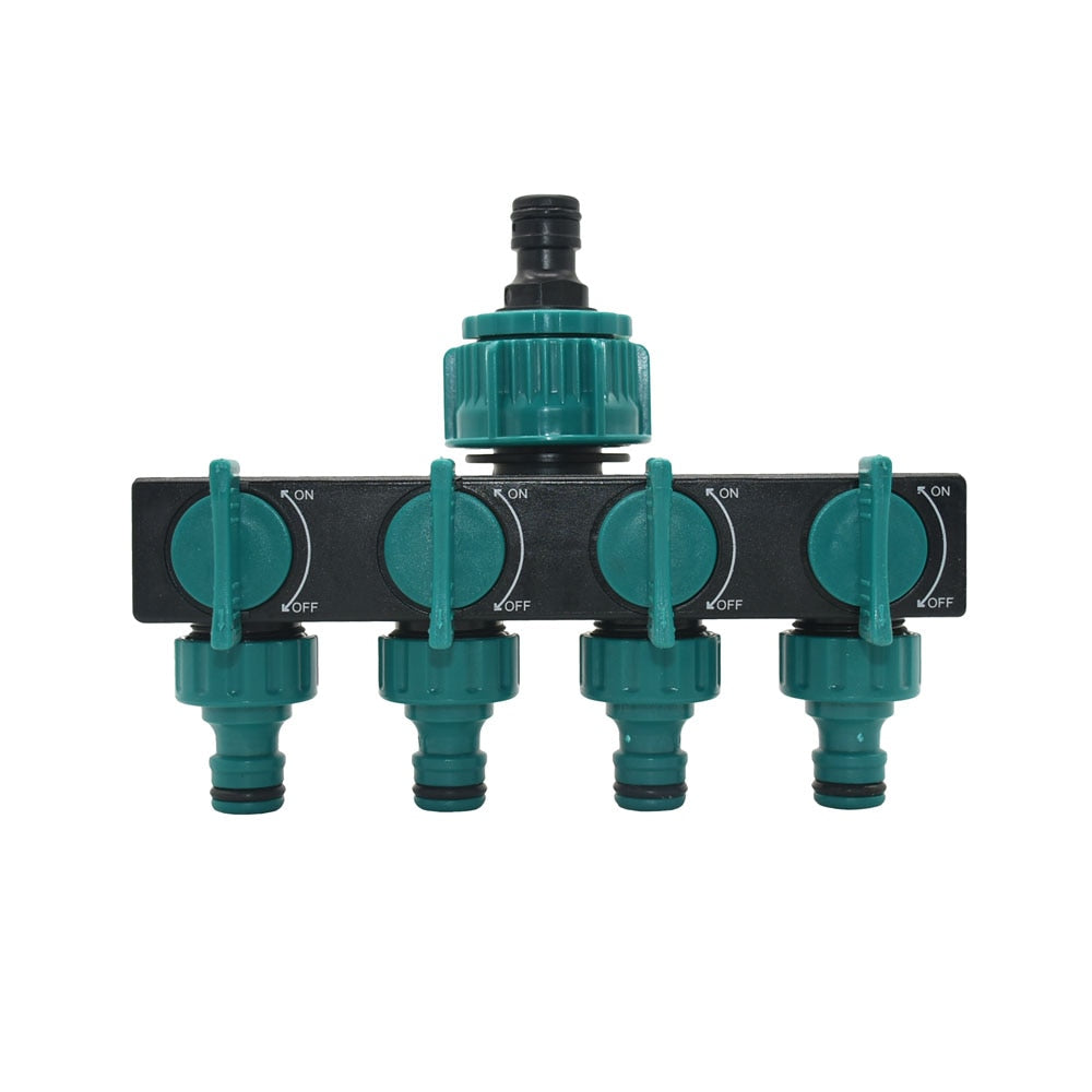 Garden Hose Water Splitter with 4-Way Outlet