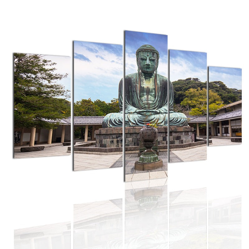 5-Piece Serene Buddha Canvas Art Set for Home Decor