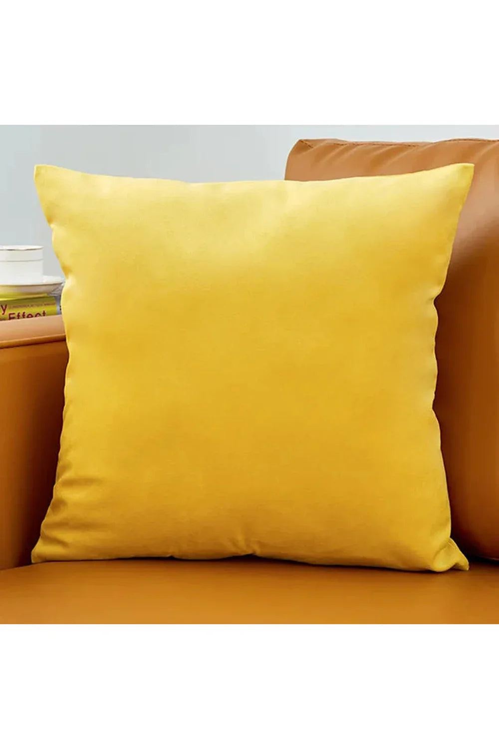 Velvet Cushion Cover in Beige Color