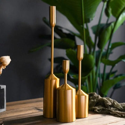 Set of Gold Candlesticks for Elegant Home Decor