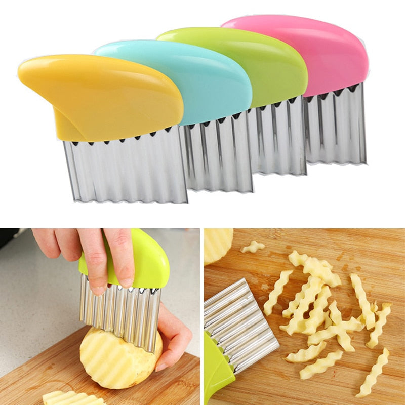 Manual Potato Chips Slicer for Quick and Easy Wrinkle Cuts