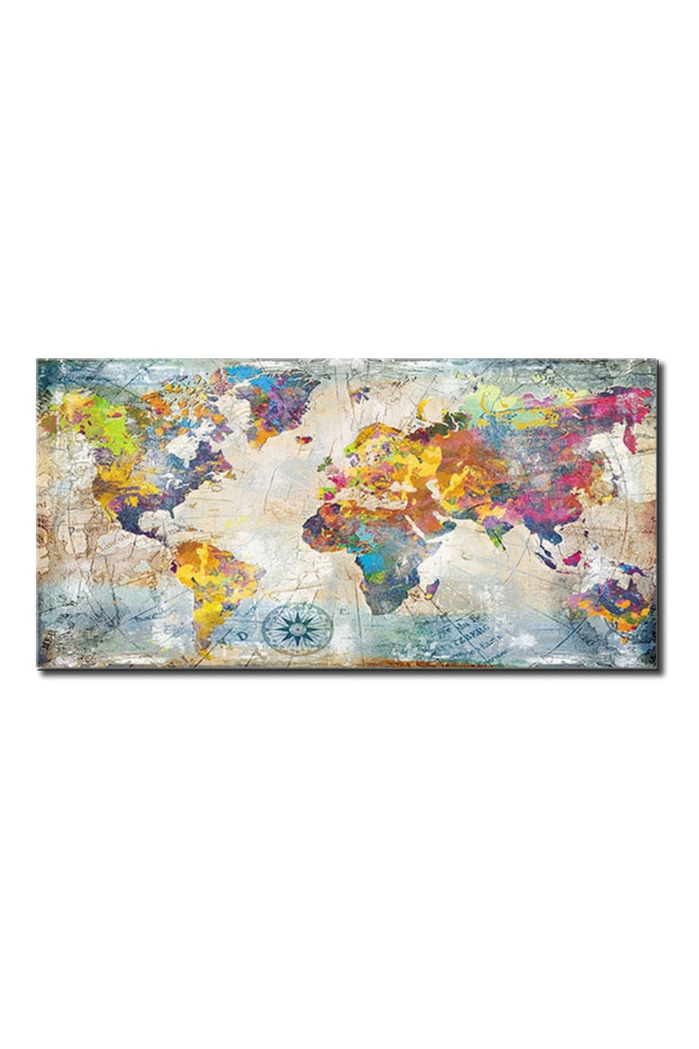 World Map Canvas Art for Home Decor