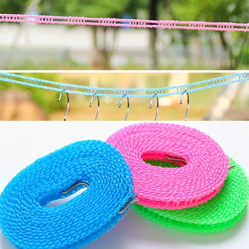 Windproof Clothesline Drying Rope with Anti-Skid Features