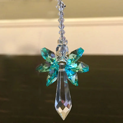Rainbow Guardian Angel Crystal 12 cm | Glass Pendant | Home & Garden Decor
