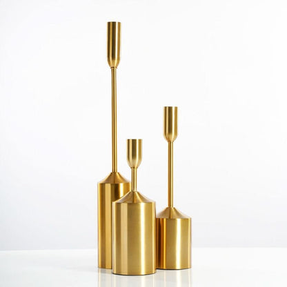Set of Gold Candlesticks for Elegant Home Decor