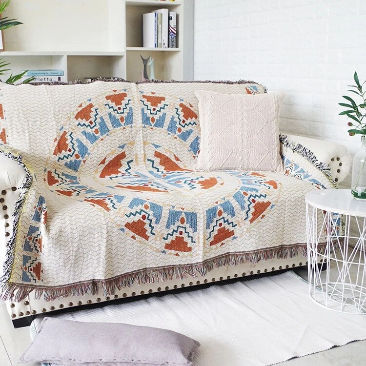 Vintage Style Pumpkin Sofa Throw Blanket Cover