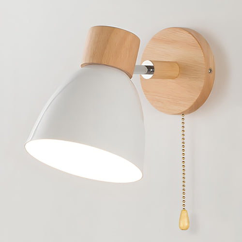 Wall Light in Scandinavian Design with Pull Switch Feature