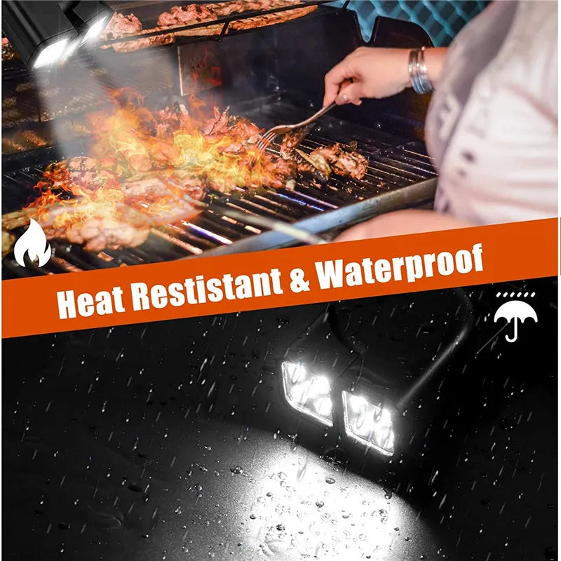 360° Rotating LED Grill Light | Heat Resistant & Ultra Bright | For BBQ & Outdoor